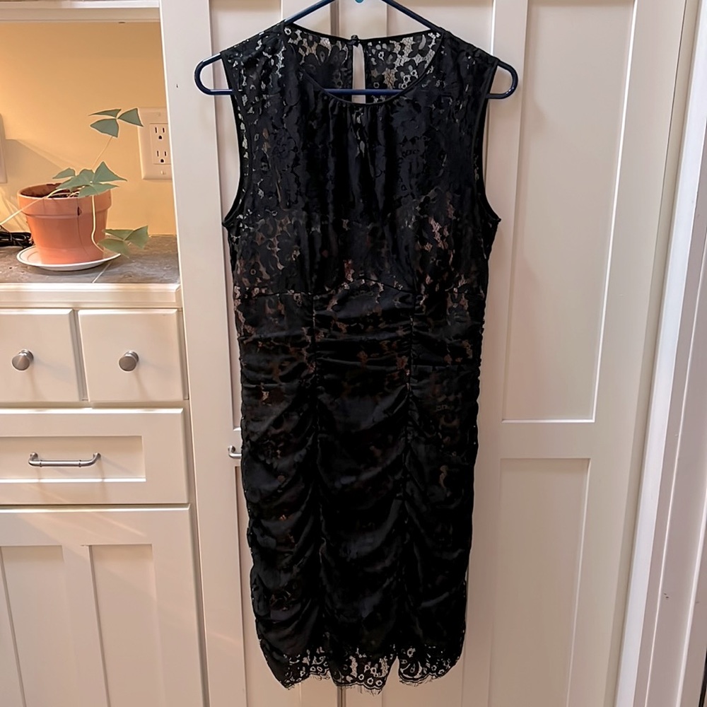 Black lace cocktail dress